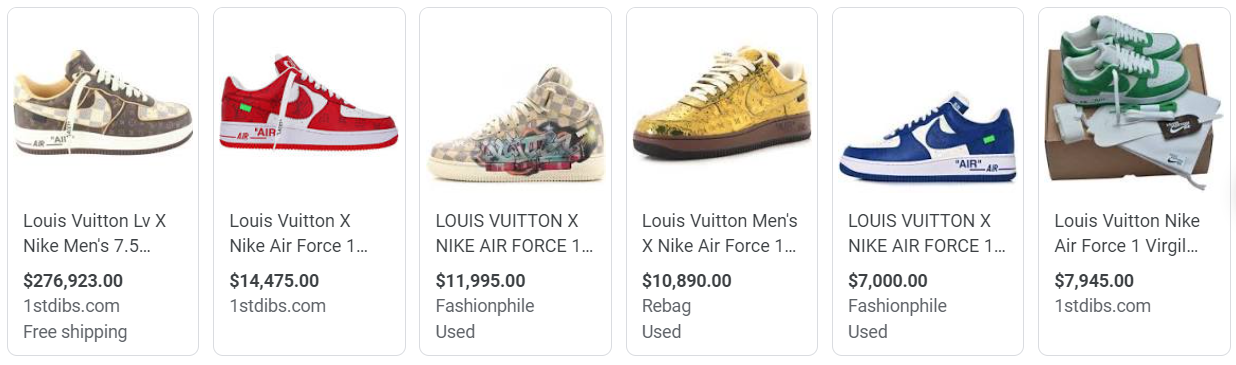 Louis Vuitton Air Force 1 - 5 For Sale on 1stDibs